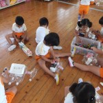 廃材を使って製作中！