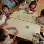小麦粉粘土で遊んだよ！